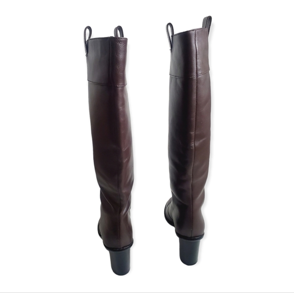 Marc by Marc Jacobs Brown Leather Knee Boots Round Block Heel 8 US / 38 EU - Picture 5 of 13